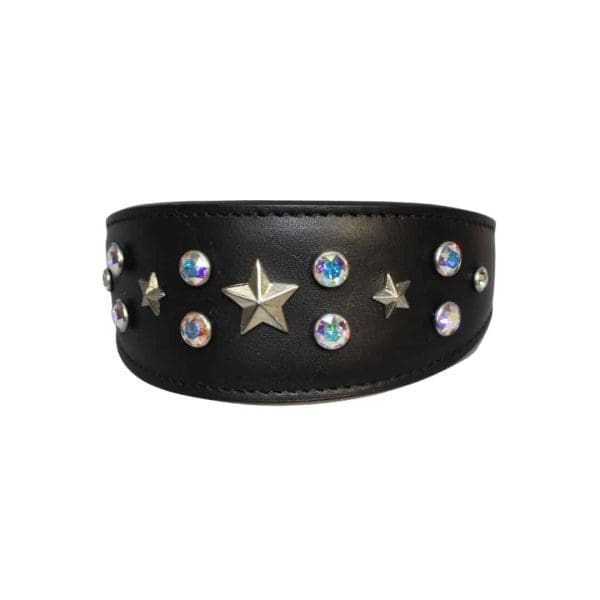 Caterina GH black greyhound lurcher whippet dog collar