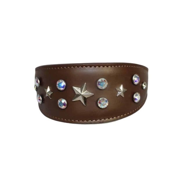 Caterina GH brown greyhound lurcher whippet dog collar