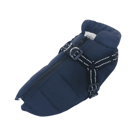 Navy Blue waterproof dog coat